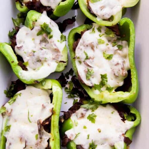 Philly Cheesesteak Stuffed Peppers