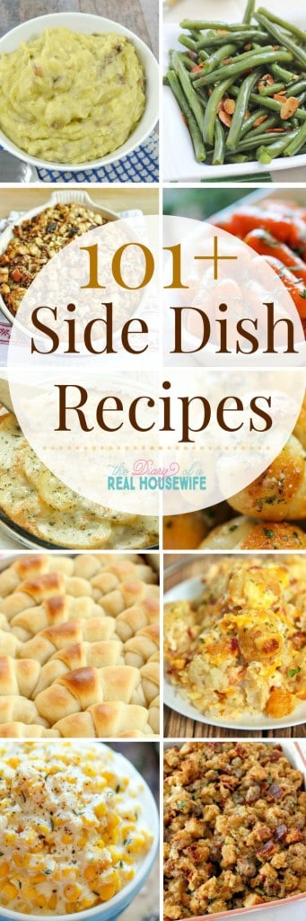 101 plus side dish recipe roundups collage for Pinterest