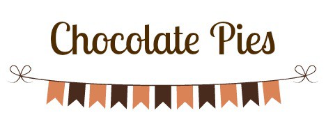 chocolate pies lettering with banner