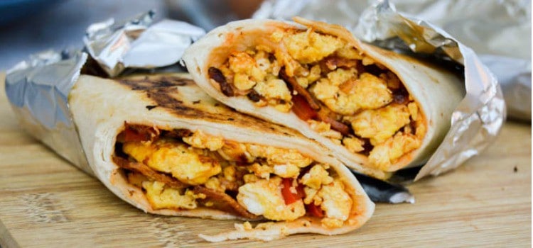 Bacon and Eggs Breakfast Burritos • The Diary of a Real Housewife