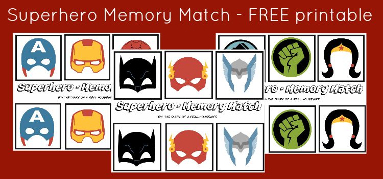 craft o activities Diary Housewife Superhero Match a Memory Real of The