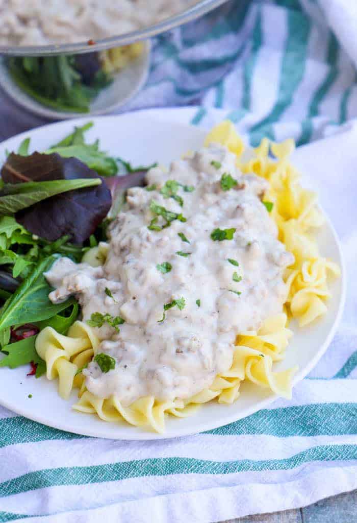 Ground Turkey Stroganoff