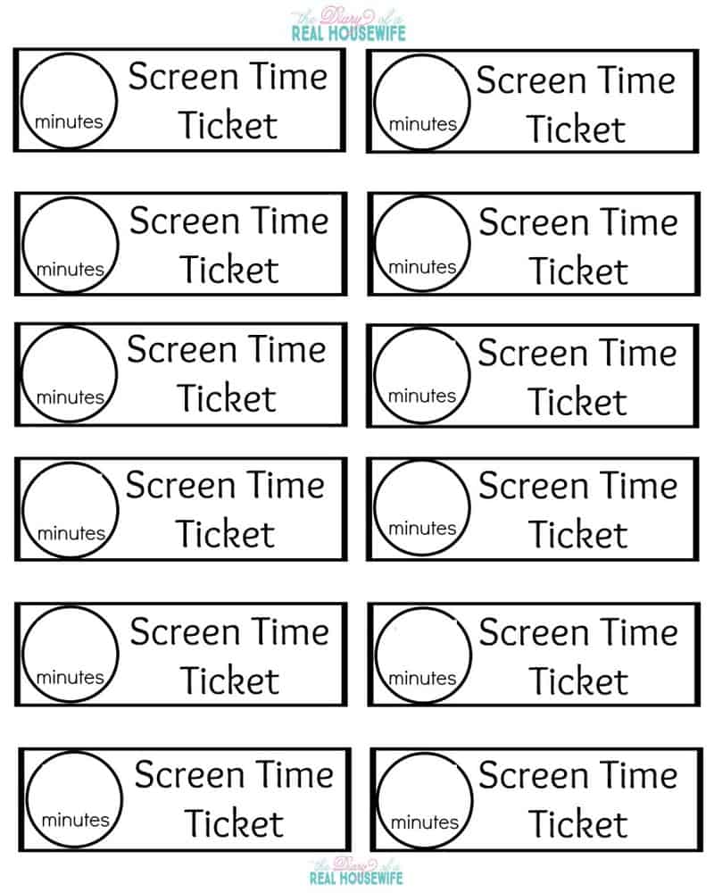 Blank Screen Time Tickets