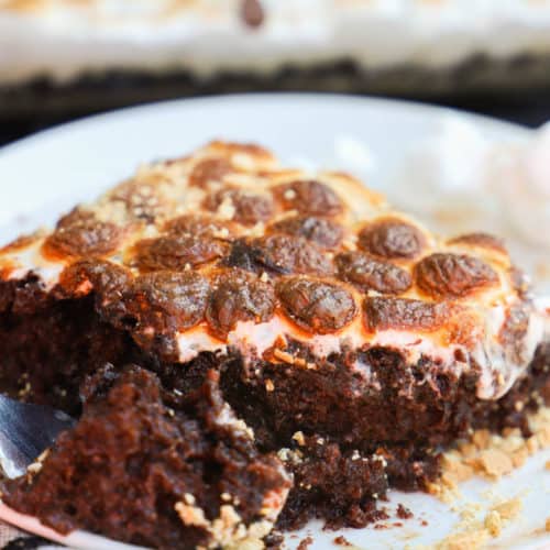 S'mores Poke Cake