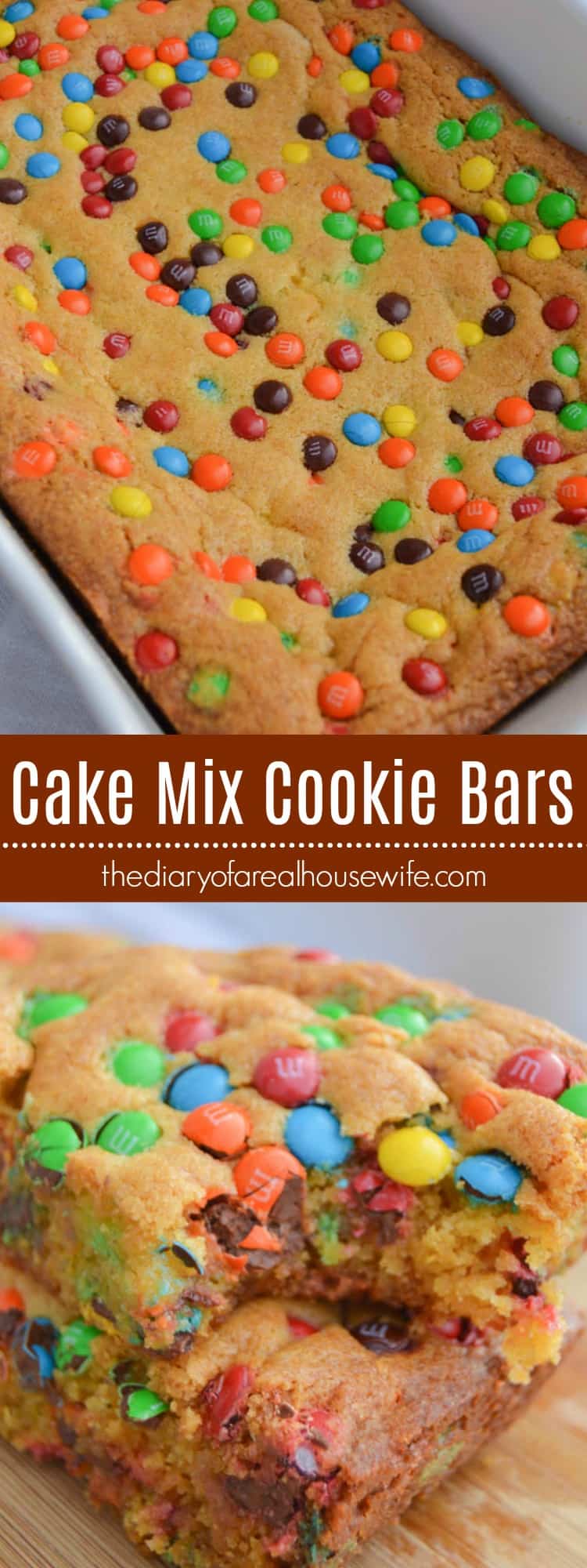 Cake Mix Cookie Bars - The Diary of a Real Housewife