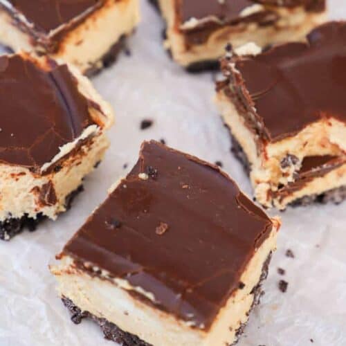 Chocolate Peanut Butter Cheesecake Bars