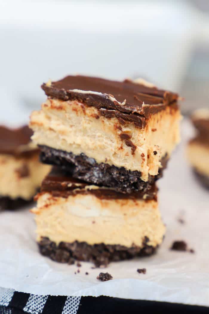 Chocolate Peanut Butter Cheesecake Bars