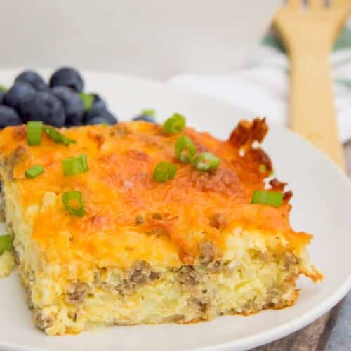 Sausage Hash Brown Breakfast Casserole