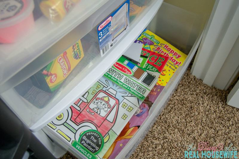 coloring books in the Homeschool Closet Organizations