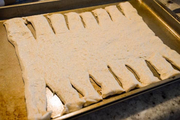preparing dough fr braid