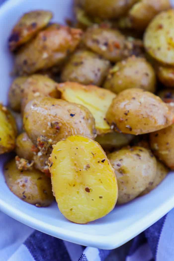 Slow Cooker Parmesan Garlic Potatoes