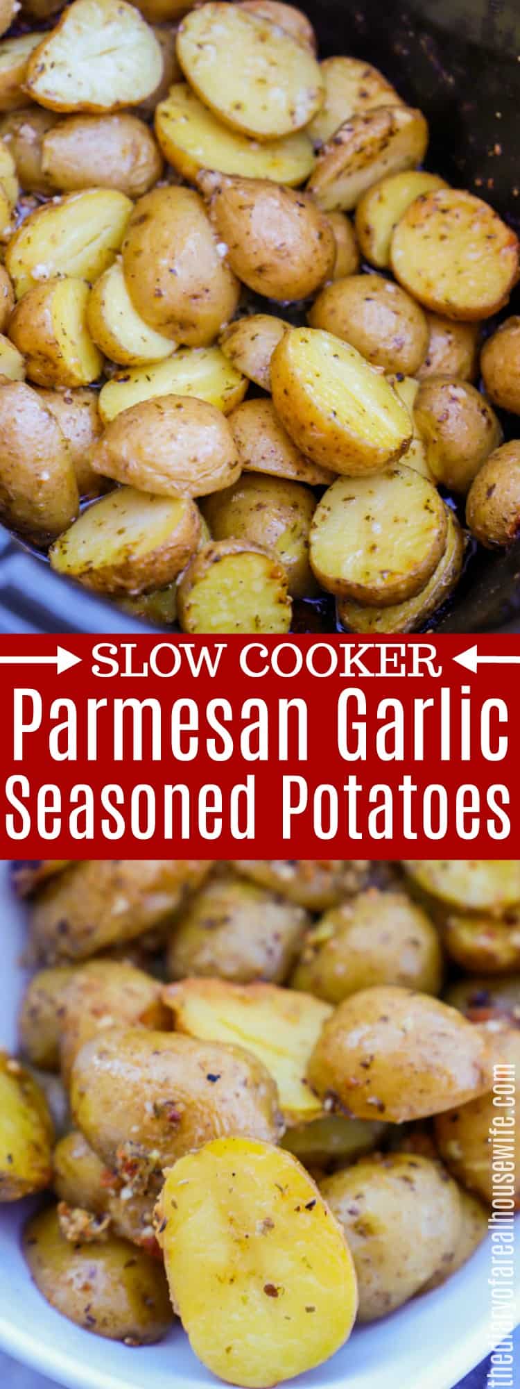 Slow Cooker Parmesan Garlic Potatoes