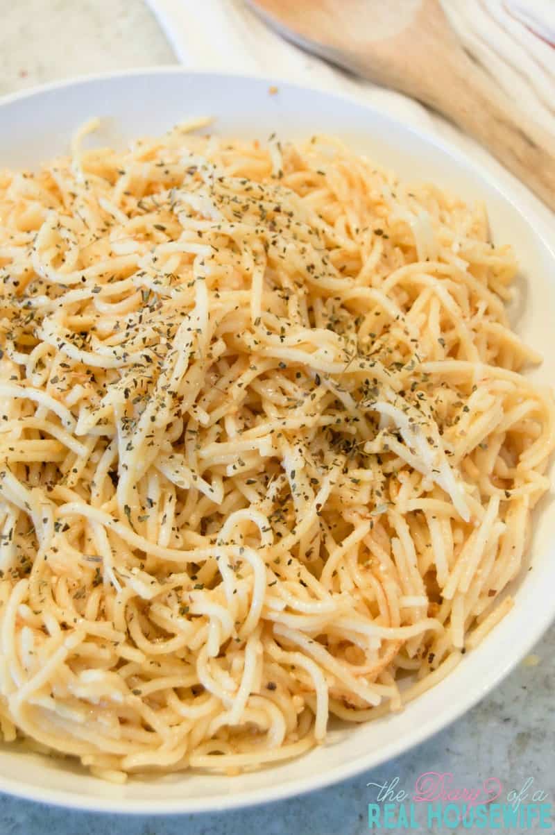 supereasyrecipefor5ingredientparmesangarlicspaghetti The