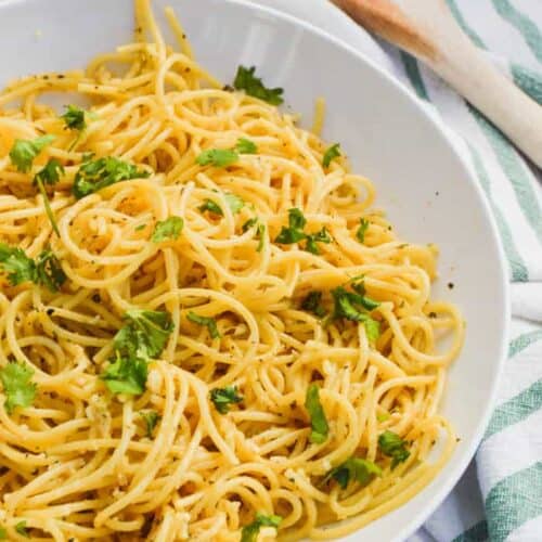 5 Ingredient Parmesan Garlic Spaghetti