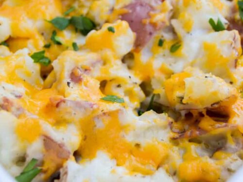 baked red potatoes with ranch dressing Cheesy Ranch Potatoes | Easy Recipe