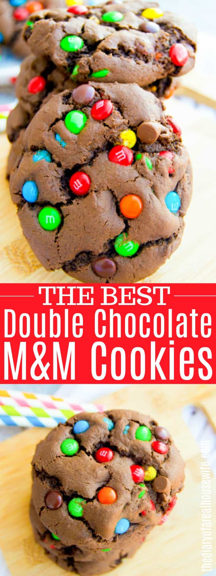 Double Chocolate M&M Cookies