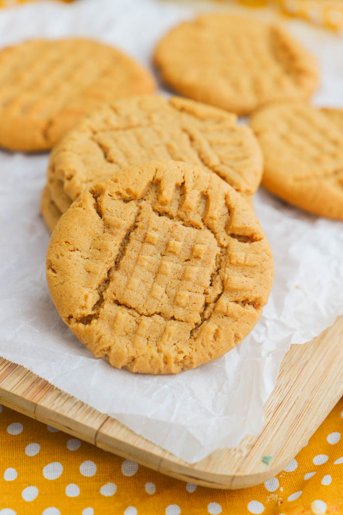 Pumpkin Peanut Butter Cookies on a cutting board