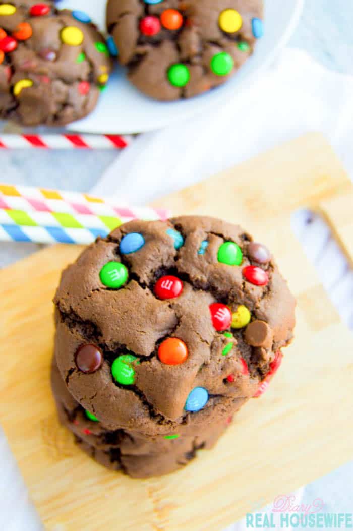 Double Chocolate M&M Cookies