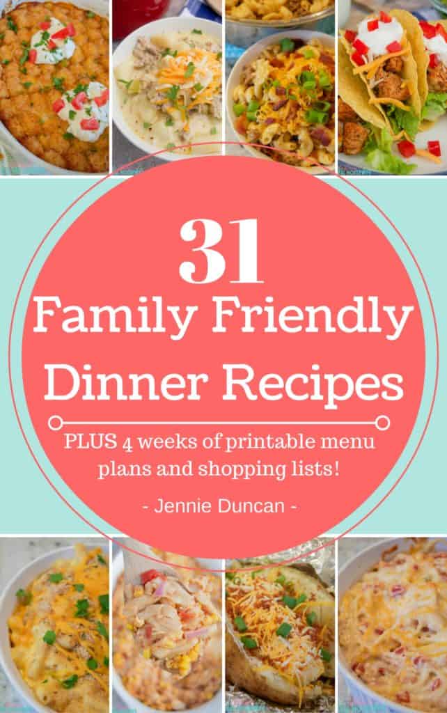 Cookbook cover, 31 Family Friendly Dinner Recipes