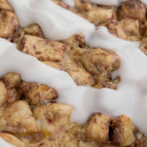 My family just loved this Cinnamon Roll Breakfast Casserole! It's one of my favorite breakfast recipes. It's super easy to make and can even be made the night before.