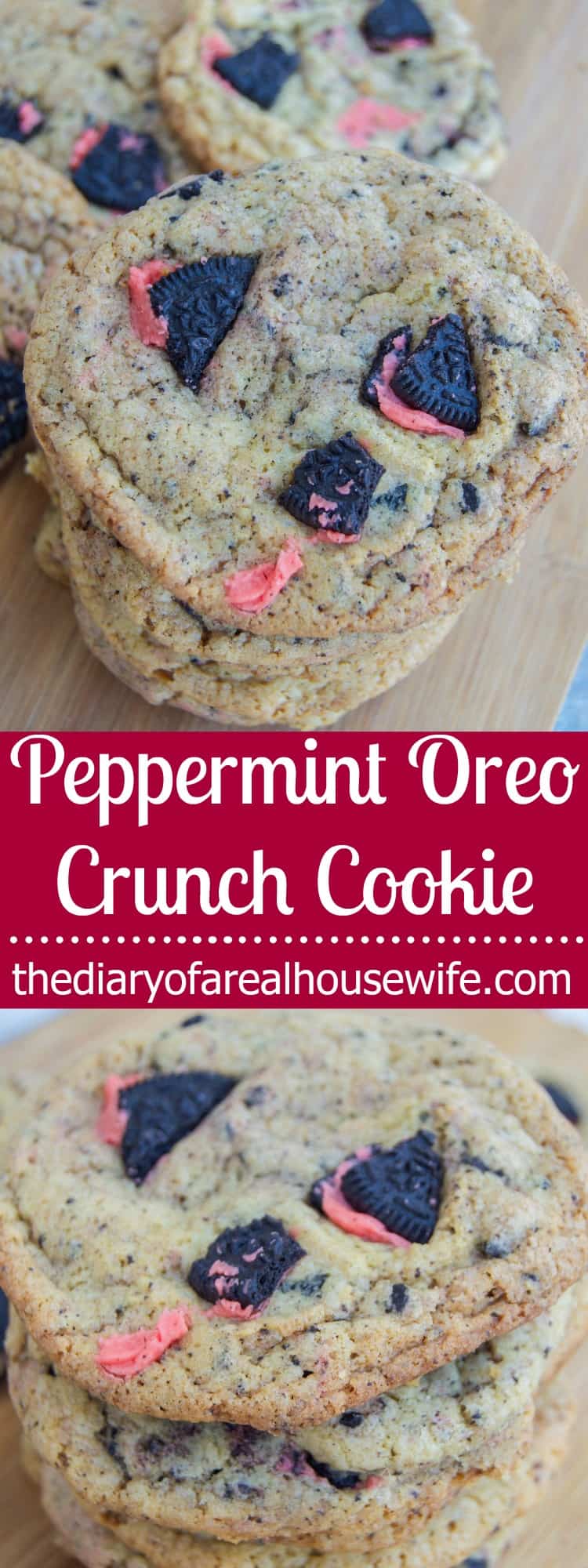 Peppermint Oreo Crunch Cookie