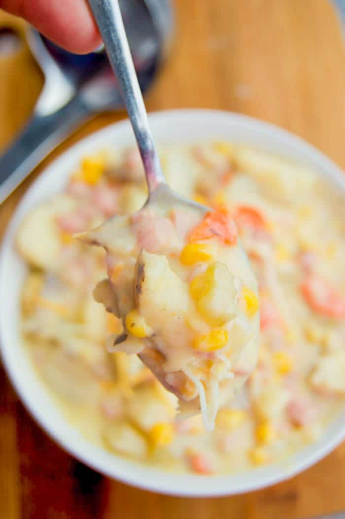 Cheesy Ham and Potato Soup