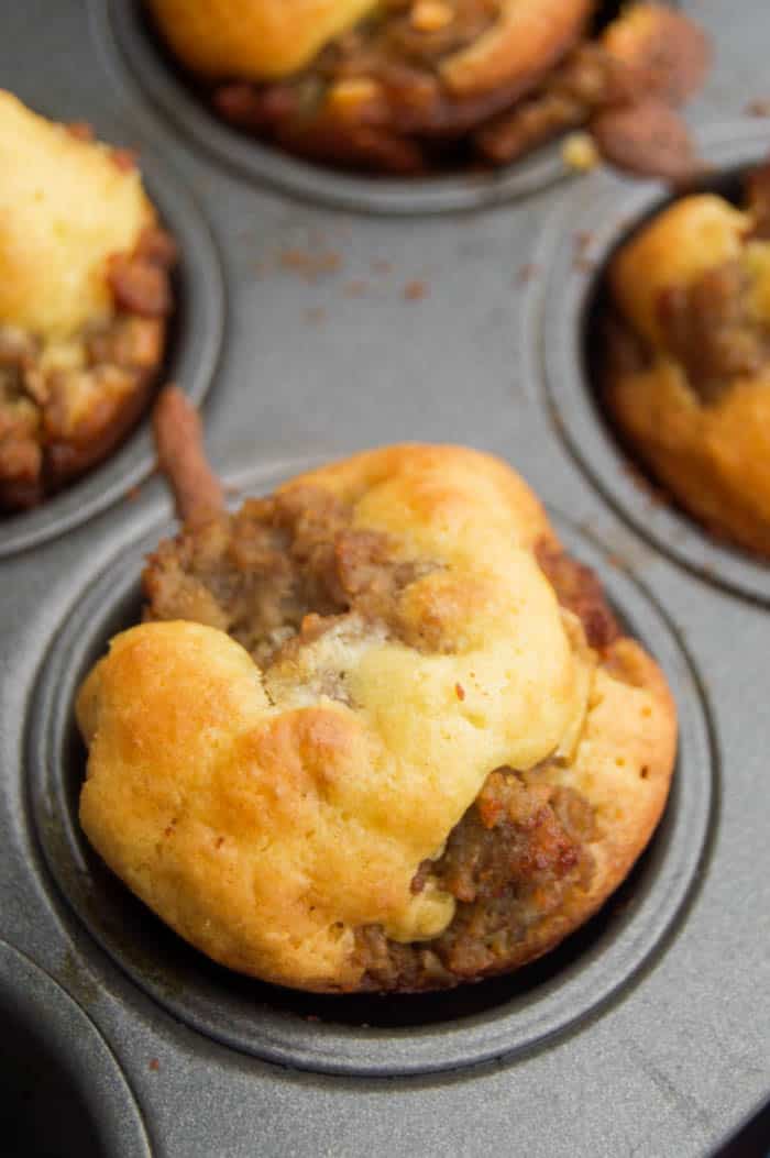 Mini Sausage Pancake Muffins