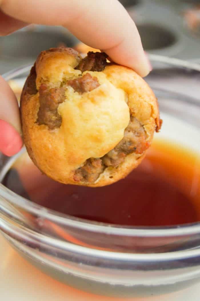 Mini Sausage Pancake Muffins