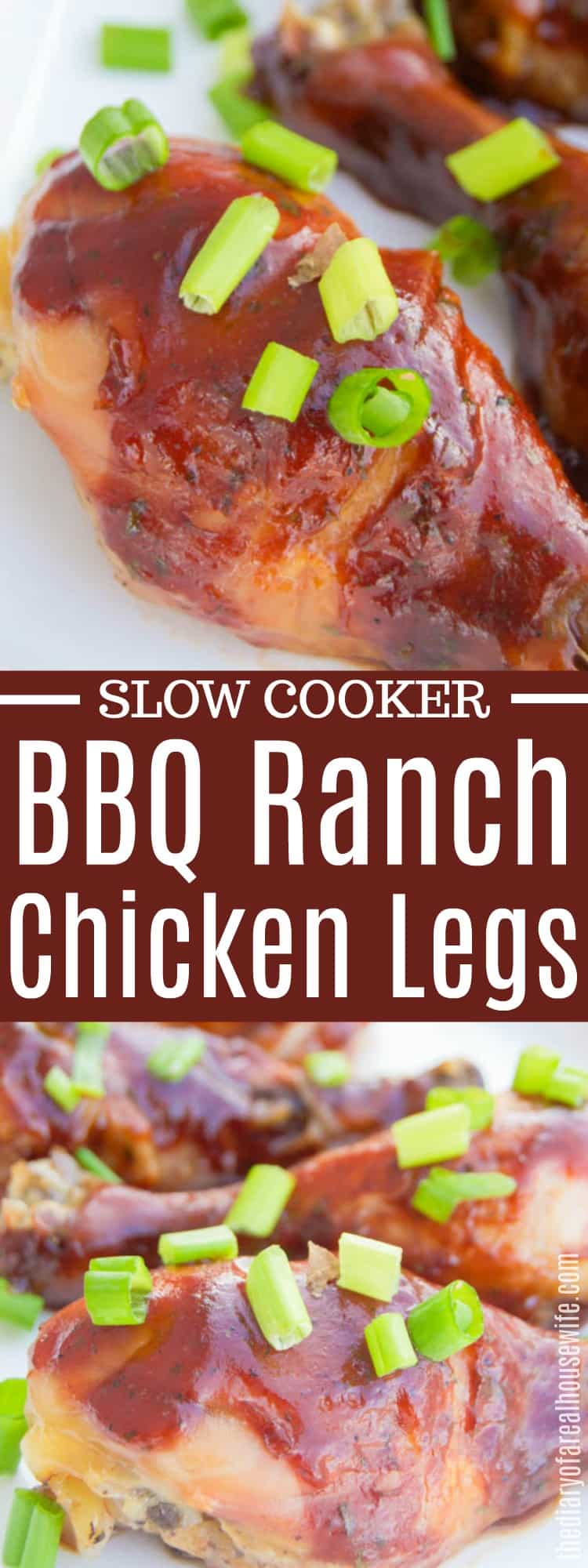 Slow Cooker BBQ Ranch Chicken Legs