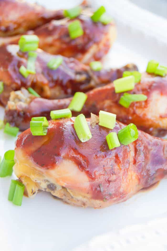 Slow Cooker BBQ Ranch Chicken Legs