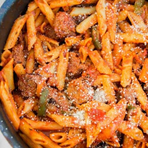 Italian Sausage and Peppers with Penne