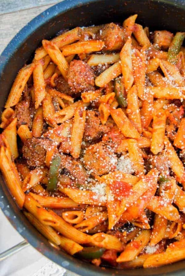 Italian Sausage and Peppers with Penne