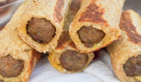 Sausage French Toast Roll Ups