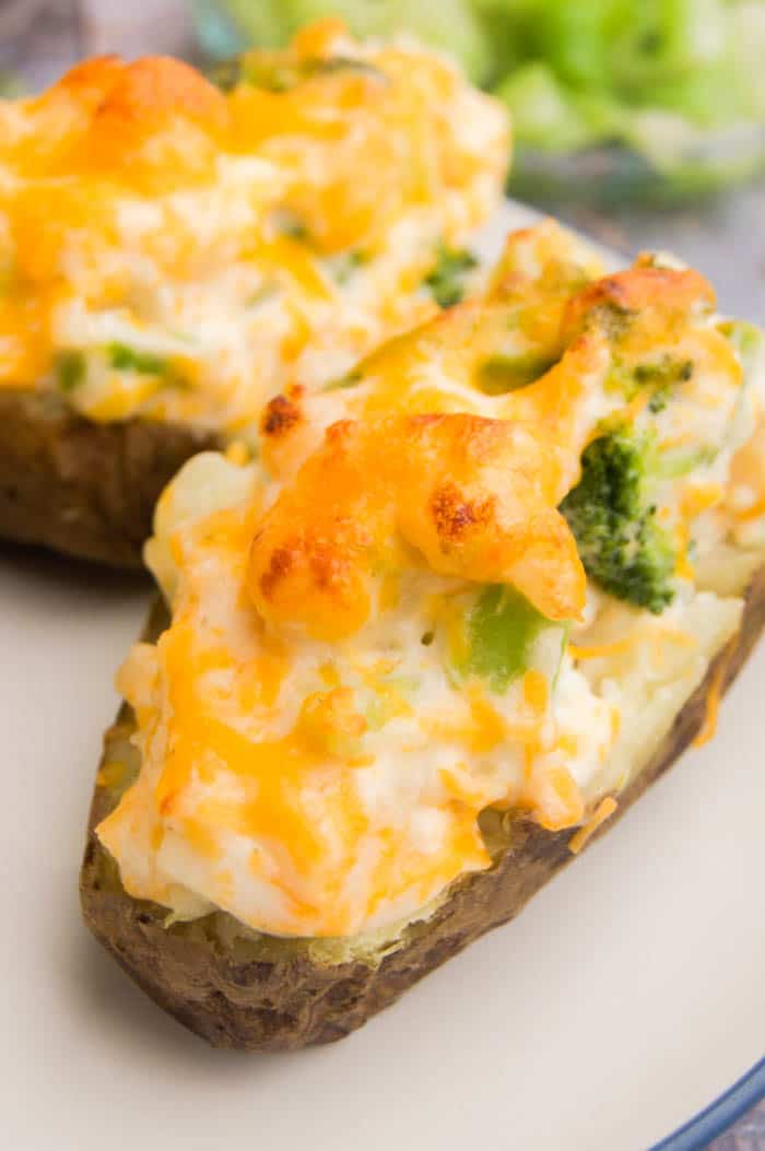 Cheesy Broccoli Ranch Twice Baked Potatoes