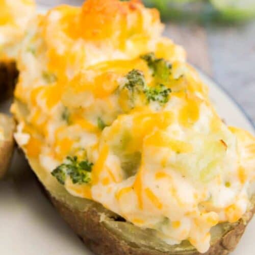 Cheesy Broccoli Ranch Twice Baked Potatoes