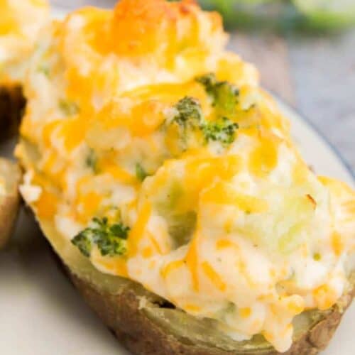 Cheesy Broccoli Ranch Twice Baked Potatoes