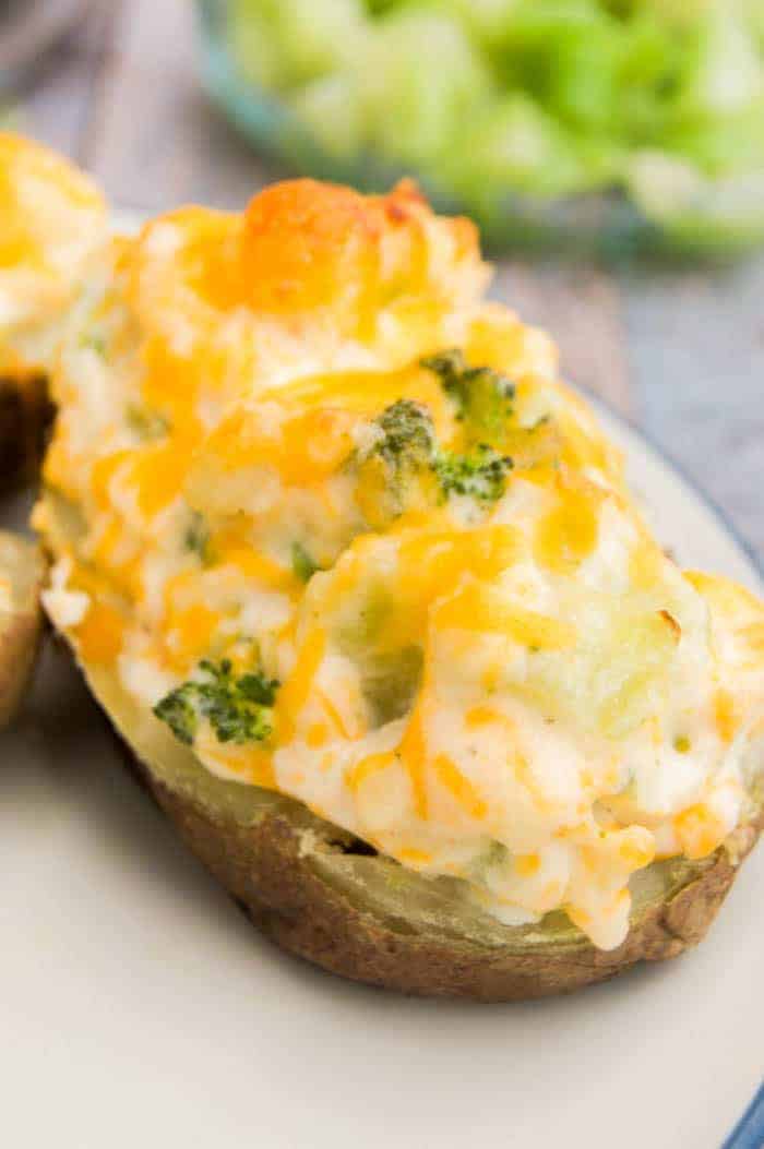 Cheesy Broccoli Ranch Twice Baked Potatoes