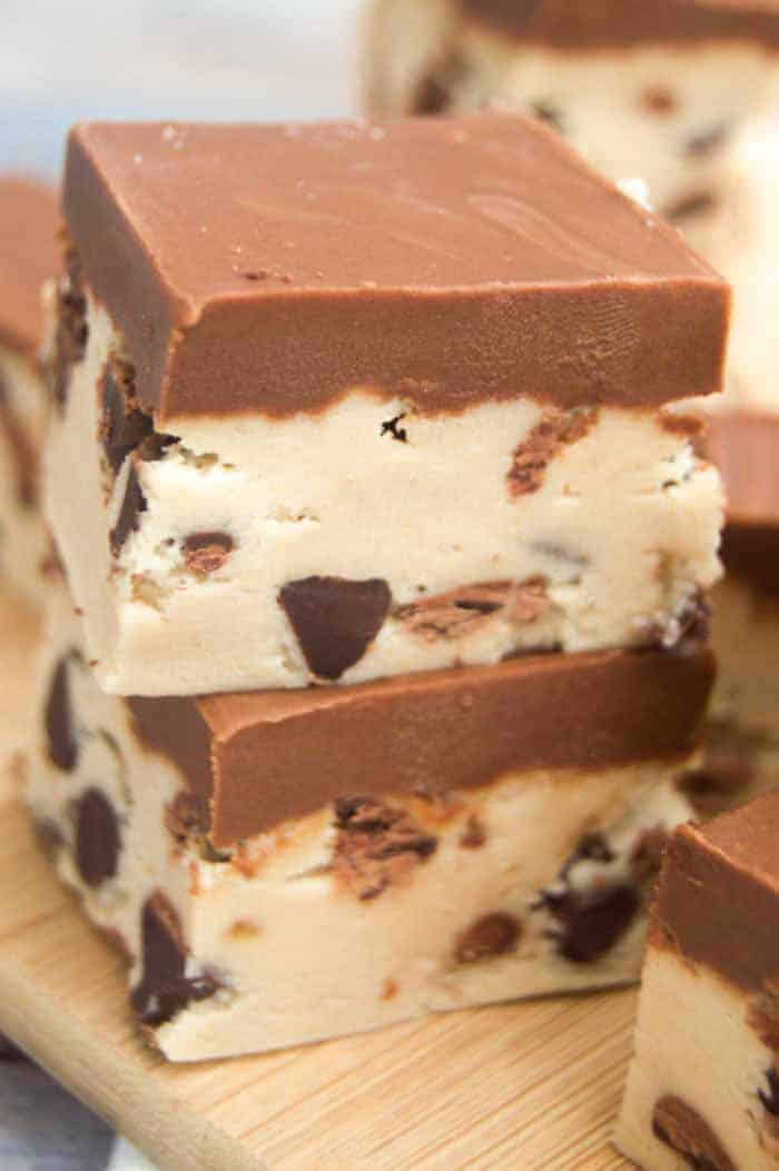 Chocolate Chip Cookie Dough Fudge