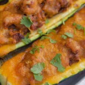 Beef and Cheese Zucchini Boats