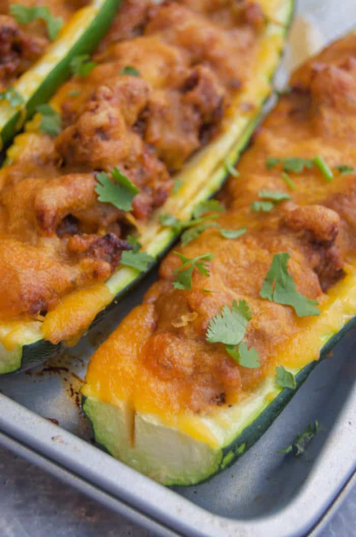 Beef and Cheese Zucchini Boats