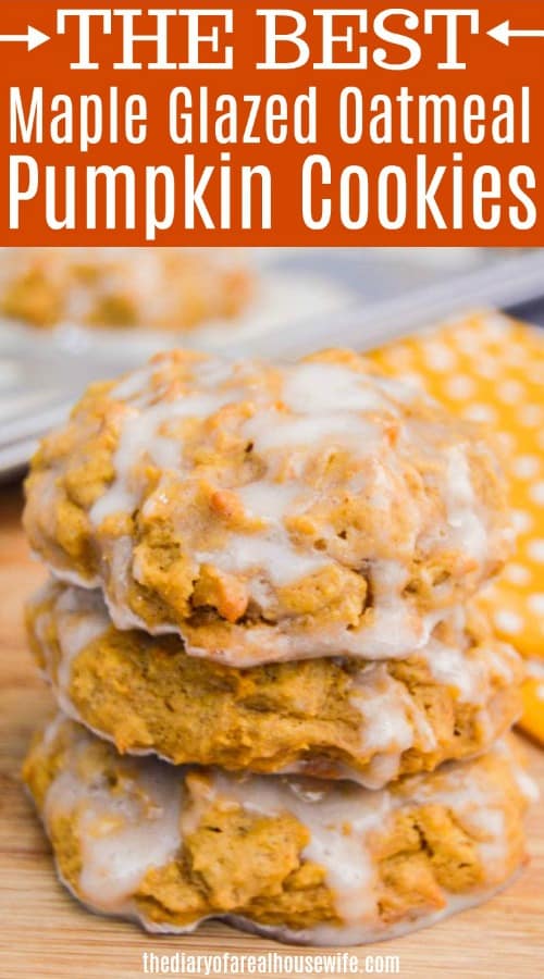 Oatmeal Pumpkin Cookie with a Maple Glaze