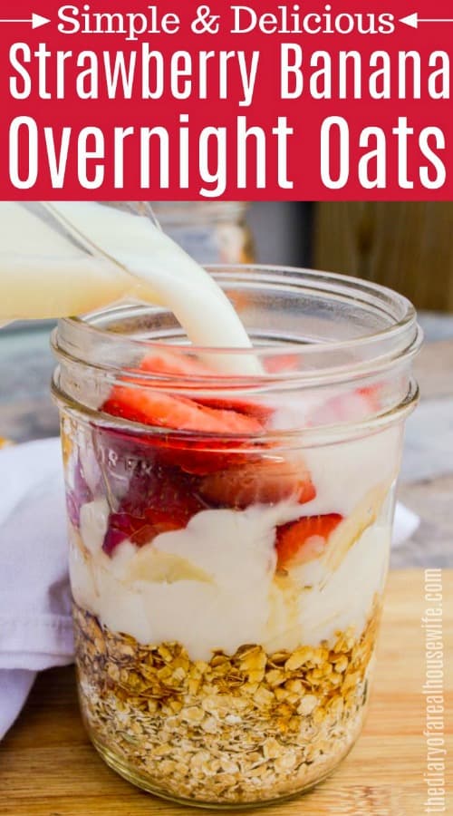  Strawberry Banana Overnight Oats