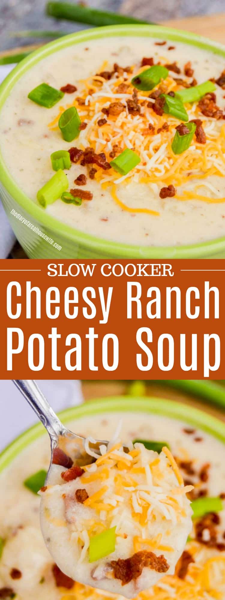 Slow Cooker Cheesy Ranch Potato Soup • The Diary of a Real Housewife