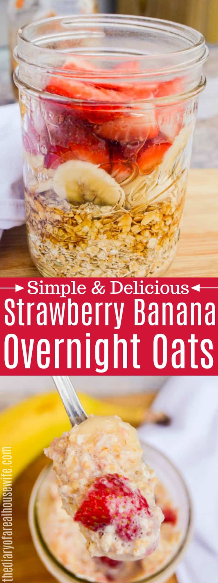 Strawberry Banana Overnight Oats