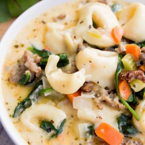 Creamy Sausage Tortellini Soup