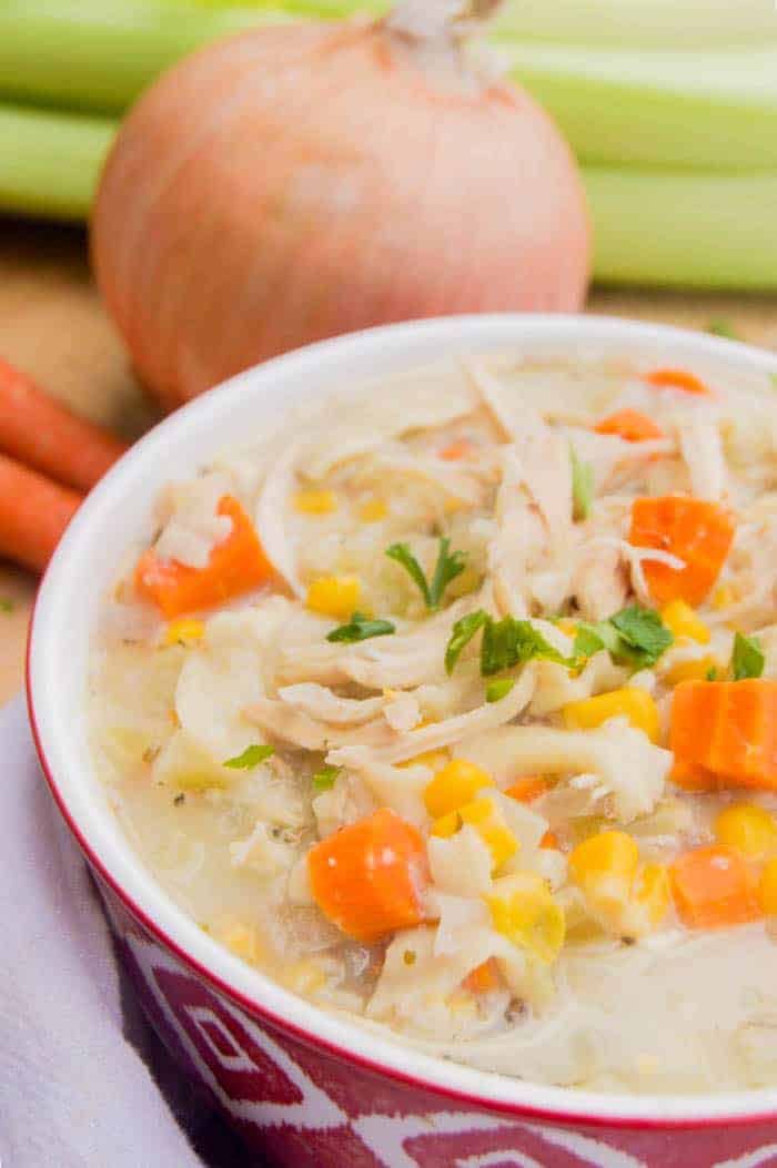 Slow Cooker Creamy Chicken and Noodle Soup