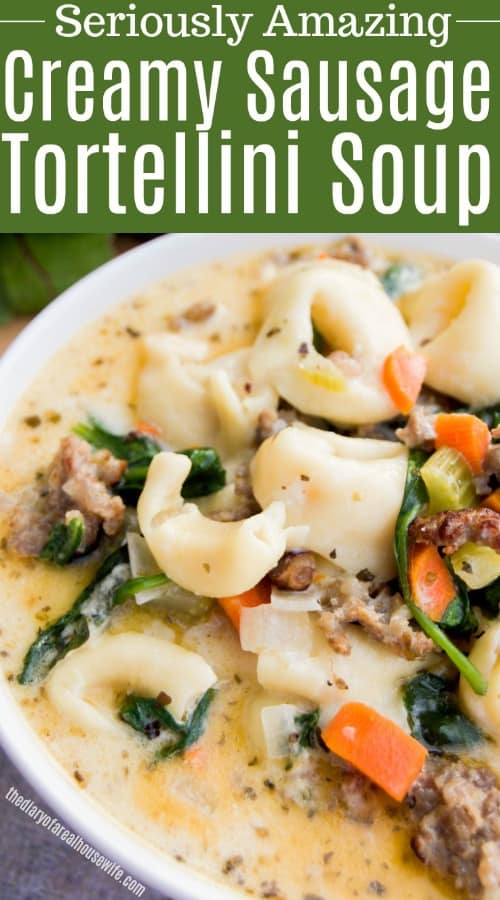 Creamy Sausage Tortellini Soup