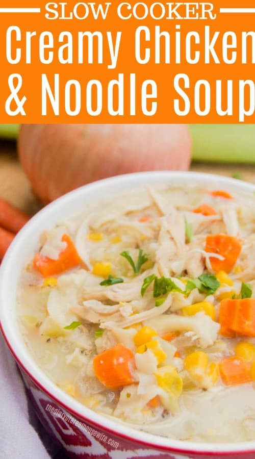 Slow Cooker Creamy Chicken and Noodle Soup