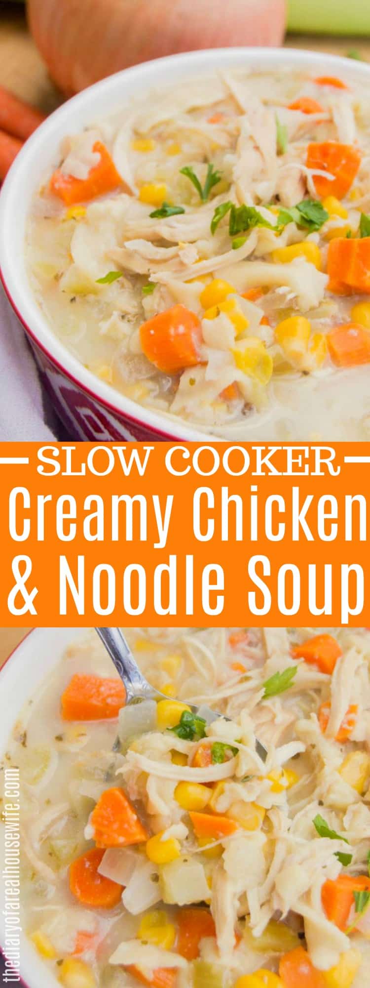 Slow Cooker Creamy Chicken and Noodle Soup