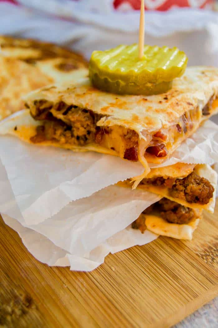 Bacon Cheeseburger Quesadilla